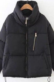 unityfunctionsuite Winter New Fashion Solid Short Bat Sleeved Standard Full Sleeve Cotton Parkas Women Coats